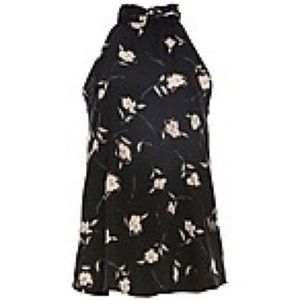 Sleeveless keyhole floral top by Olivia Grey